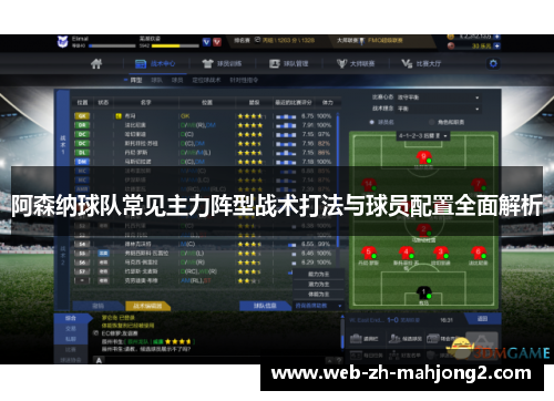 阿森纳球队常见主力阵型战术打法与球员配置全面解析